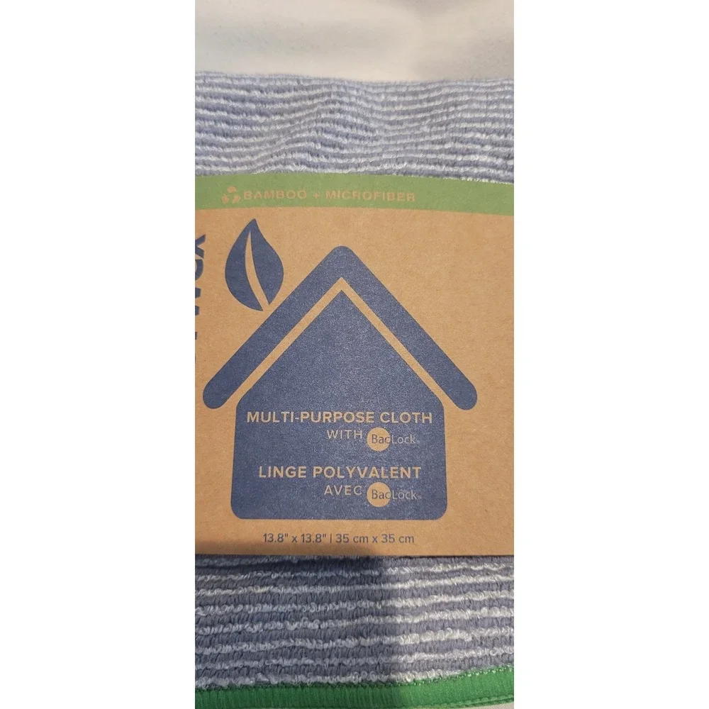 Norwex Bamboo Multipurpose Cloth, grey with green trim